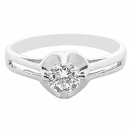 Zásnubní prsten z bílého zlata s diamantem 22320160502