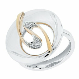 Dámský diamantový prsten ze zlata 41701070