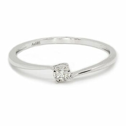 Zásnubní prsten z bílého zlata s diamantem 44960