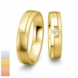 Snubní prsteny Inspirations ze žlutého zlata s diamantem nebo zirkonem 4804102-4804101