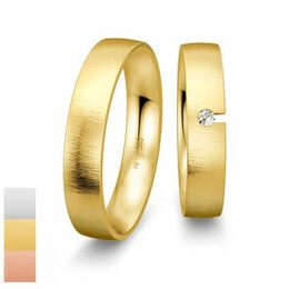 Snubní prsteny Inspirations ze žlutého zlata s diamantem nebo zirkonem 4804104-4804103