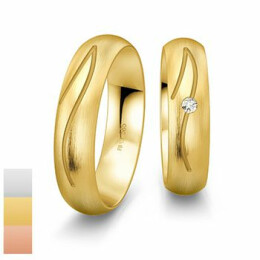 Snubní prsteny Inspirations ze žlutého zlata s diamantem nebo zirkonem 4804118-4804117