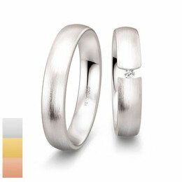 Snubní prsteny Inspirations z bílého zlata s diamantem nebo zirkonem 4804128-4804127