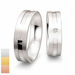 Snubní prsteny Inspirations z bílého zlata s diamantem nebo zirkonem 4804134-4804133