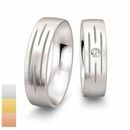 Snubní prsteny Inspirations z bílého zlata s diamantem nebo zirkonem 4804138-4804137