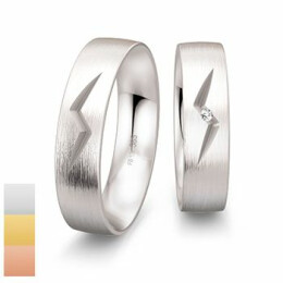Snubní prsteny Inspirations z bílého zlata s diamantem nebo zirkonem 4804140-4804139