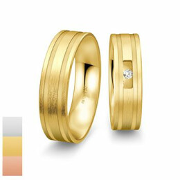 Snubní prsteny Inspirations ze žlutého zlata s diamantem nebo zirkonem 4804146-4804145