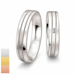 Snubní prsteny Inspirations z bílého zlata s diamanty nebo zirkony 4804170-4804169