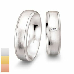 Snubní prsteny Inspirations z bílého zlata s diamanty nebo zirkony 4804178-4804177