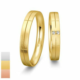 Snubní prsteny Basic Light II ze žlutého zlata s diamanty nebo zirkony 4804234-4804233