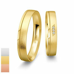 Snubní prsteny Basic Light II ze žlutého zlata s diamanty nebo zirkony 4804238-4804237