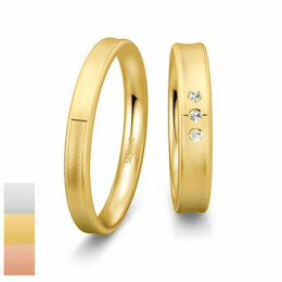 Snubní prsteny Basic Light ze žlutého zlata s diamanty nebo zirkony 4805640-4805639