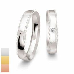 Snubní prsteny Basic Light III z bílého zlata s diamantem nebo zirkonem 4805716-4805715