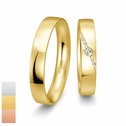 Snubní prsteny Inspiration 5 ze žlutého zlata s diamanty nebo zirkony 4805882-4805881