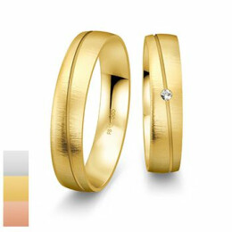 Snubní prsteny SmartLine ze žlutého zlata s diamantem nebo zirkonem 4807010-4807009