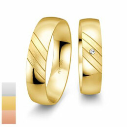 Snubní prsteny SmartLine ze žlutého zlata s diamantem nebo zirkonem 4807016-4807015