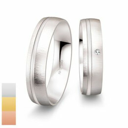 Snubní prsteny SmartLine z bílého zlata s diamantem nebo zirkonem 4807020-4807019