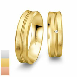 Snubní prsteny SmartLine ze žlutého zlata s diamantem nebo zirkonem 4807022-4807021