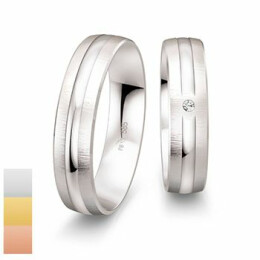 Snubní prsteny SmartLine z bílého zlata s diamantem nebo zirkonem 4807034-4807033