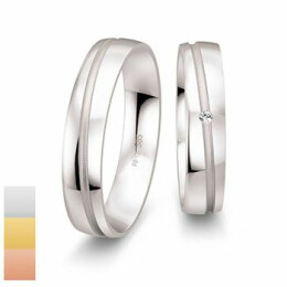 Snubní prsteny SmartLine z bílého zlata s diamantem nebo zirkonem 4807038-4807037