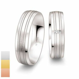 Snubní prsteny SmartLine z bílého zlata s diamantem nebo zirkonem 4807044-4807043