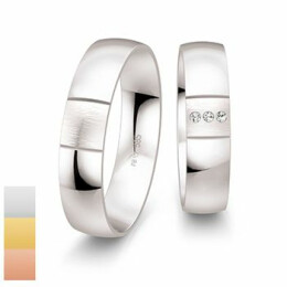 Snubní prsteny SmartLine z bílého zlata s diamanty nebo zirkony 4807048-4807047