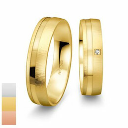 Snubní prsteny SmartLine ze žlutého zlata s diamantem nebo zirkonem 4807052-4807051