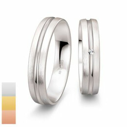 Snubní prsteny SmartLine z bílého zlata s diamantem nebo zirkonem 4807056-4807055
