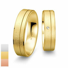 Snubní prsteny SmartLine ze žlutého zlata s diamantem nebo zirkonem 4807066-4807065