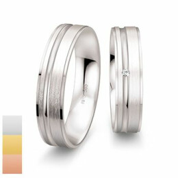 Snubní prsteny SmartLine z bílého zlata s diamantem nebo zirkonem 4807068-4807067