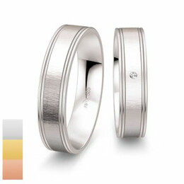 Snubní prsteny SmartLine z bílého zlata s diamantem nebo zirkonem 4807072-4807071