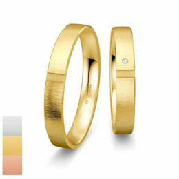 Snubní prsteny ze žlutého zlata s diamantem nebo zirkonem SmartLine Slim 4807122-4807121