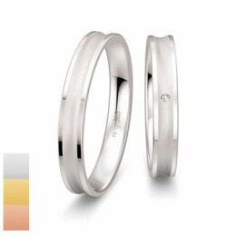 Snubní prsteny z bílého zlata s diamantem nebo zirkonem SmartLine Slim 4807126-4807125