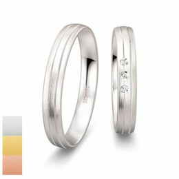 Snubní prsteny z bílého zlata s diamanty nebo zirkony SmartLine Slim 4807128-4807127