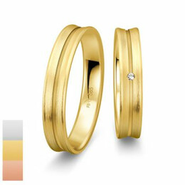 Snubní prsteny ze žlutého zlata s diamantem nebo zirkonem SmartLine Slim 4807130-4807129