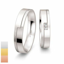 Snubní prsteny z bílého zlata s diamanty nebo zirkony SmartLine Slim 4807140-4807139