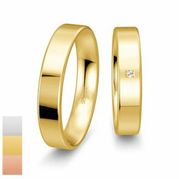 Snubní prsteny Profilringe Light ze žlutého zlata s diamantem nebo zirkonem 4814404-4804404