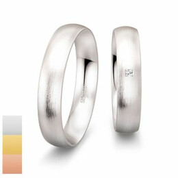 Snubní prsteny Profilringe Light z bílého zlata s diamantem nebo zirkonem 4814408-4804408
