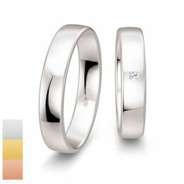 Snubní prsteny Profilringe Light s diamantem nebo zirkonem 4814414-4804414