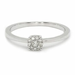 Prsten z bílého zlata s diamanty  50202