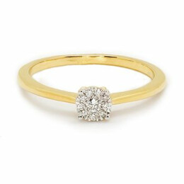 Prsten ze žlutého zlata s diamanty  55119
