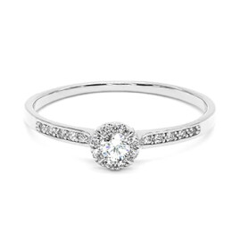 Prsten z bílého zlata se zirkony 7452290010078007