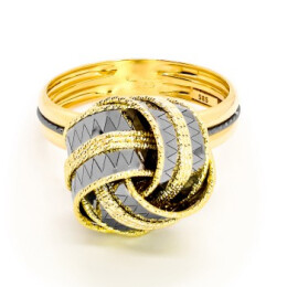 Prsten ze žlutého zlata s uzlíkem 991156390489