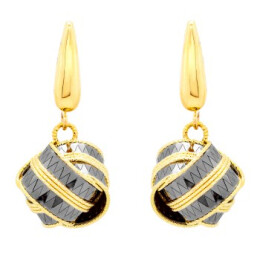 Náušnice ze žlutého zlata s uzlíkem 991212390490