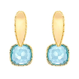 Náušnice ze žlutého zlata s modrými kameny 991212390571