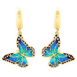 Náušnice ze žlutého zlata ve tvaru motýlů 99121390481