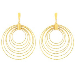 Náušnice ze žlutého zlata - kruhy 99121390486