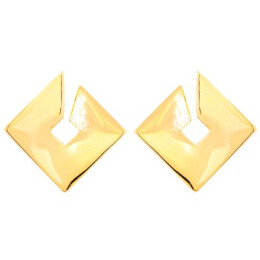 Náušnice ze žlutého zlata - čtvercové 99124390478