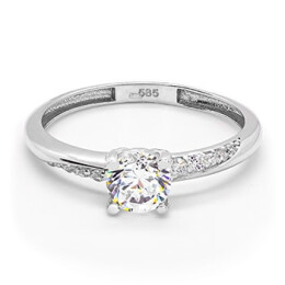 Prsten z bílého zlata se zirkony 99157390256