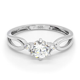 Prsten z bílého zlata se zirkony 99158390264